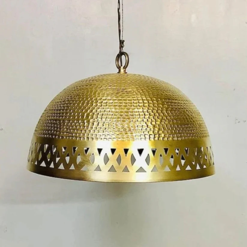 Gold Brass Dome Light Fixture - Ref. 1814
